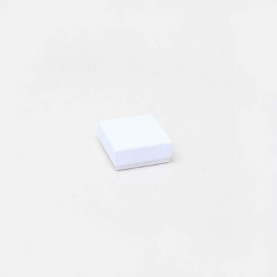 Boîte à bagues. 5x5x2cm.Coffret cadeau blanc