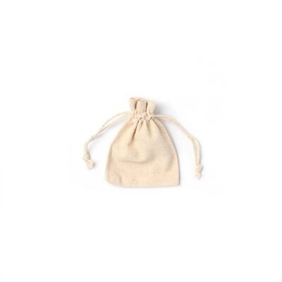 Tamaño: 9.Bolsa con cordón de algodón crudo sin blanquear de 5 x 8 cm