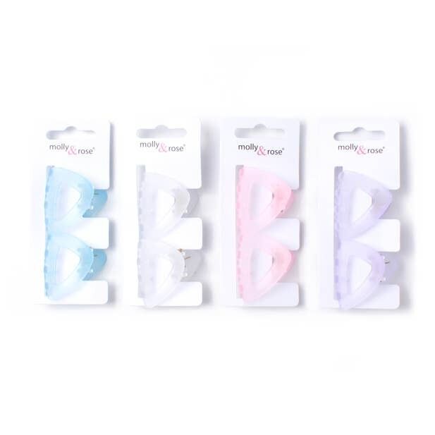 Karte mit 2 durchscheinenden Pastellklammern 4cm