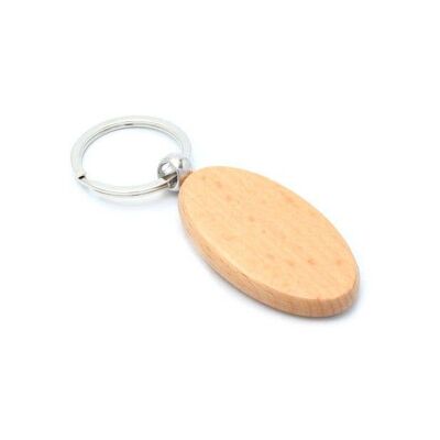 Llavero de madera ovalado 5.5 x 3 cm