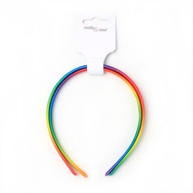 8 mm breites Regenbogen-Haarband.2er-Karte