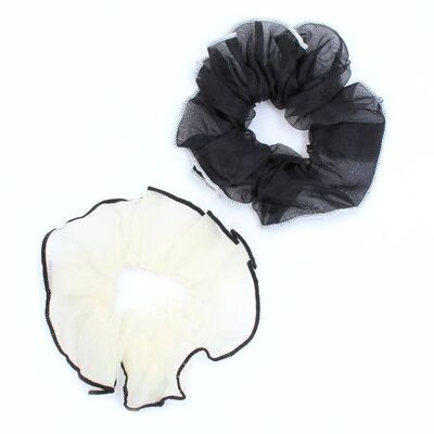 Large - Contrast Edge Scrunchie. Dia.13cm