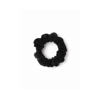 Small - Black Velvet Scrunchie. Dia.7cm