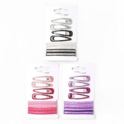 Card of 4 Glitter Sleepies And 4 Elastics