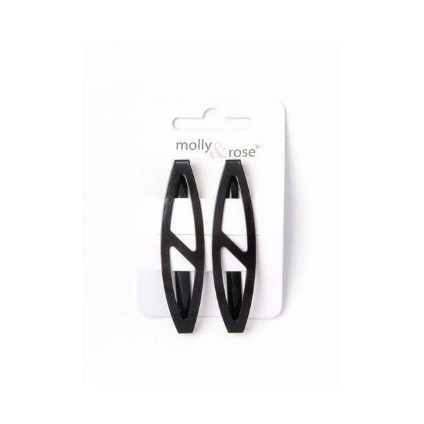 Confezione da 2 fermagli stile Slash da 6 cm