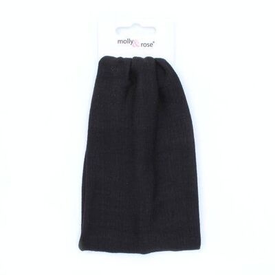 Bandeau ancho negro de 15 x 9 cm