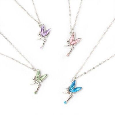 Collier chaîne en argent de 43 cm avec pendentif fée volante