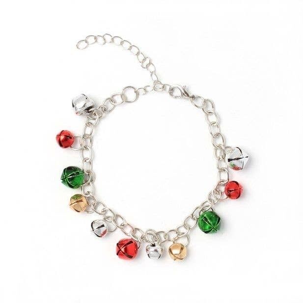 Bracelet à clipser avec 12 cloches de Noël