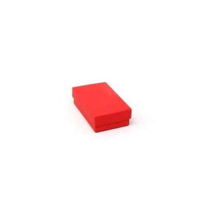 Scatola per gemelli/orecchini. 8x5x2.5cm.Scatola regalo rossa