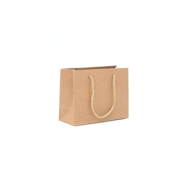 11x14.5x6cm.Sac cadeau en papier kraft marron