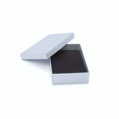 11x7x2.5cm. Silver Grey Light Sheen Gift Box