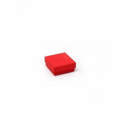 Caja de anillos.Caja de regalo roja de 5 x 5 x 2 cm