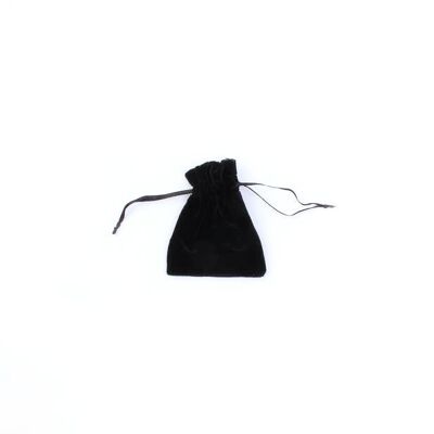 9x7 cm.Sacchetto di velluto nero