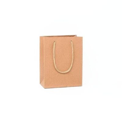 14.Dimensioni: 5x11x6 cm.Sacchetto regalo in carta kraft marrone
