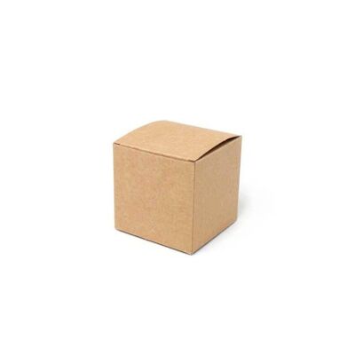 Taglia: 8.5x8.5x8.Scatola pieghevole in carta kraft marrone da 5 cm - Montaggio rapido