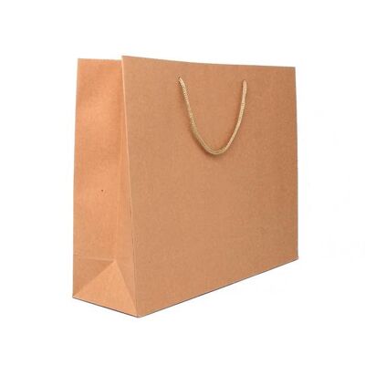 Dimensioni: 26x32x10cm.Sacchetto regalo in carta kraft marrone