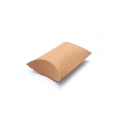 Dimensioni: 14x11x5cm Scatola a cuscino in carta kraft marrone