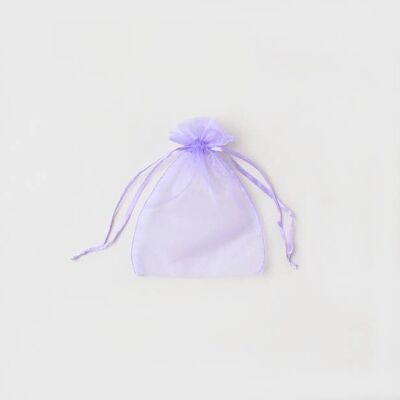 Bolsa expositora de organza color lila 15x11cm
