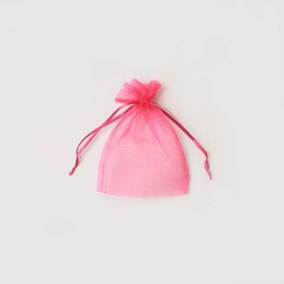 Tamaño: Bolsa de regalo de organza rosa fucsia de 15 x 11 cm