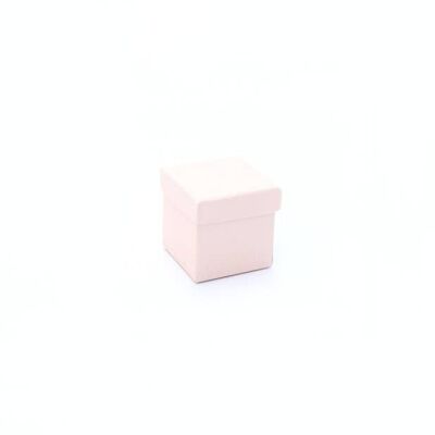 Caja de anillos. 5x5x5cm.Caja de regalo rosa pálido