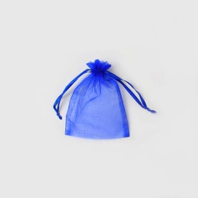 Taille : 15x11cm Sachet en organza bleu roi