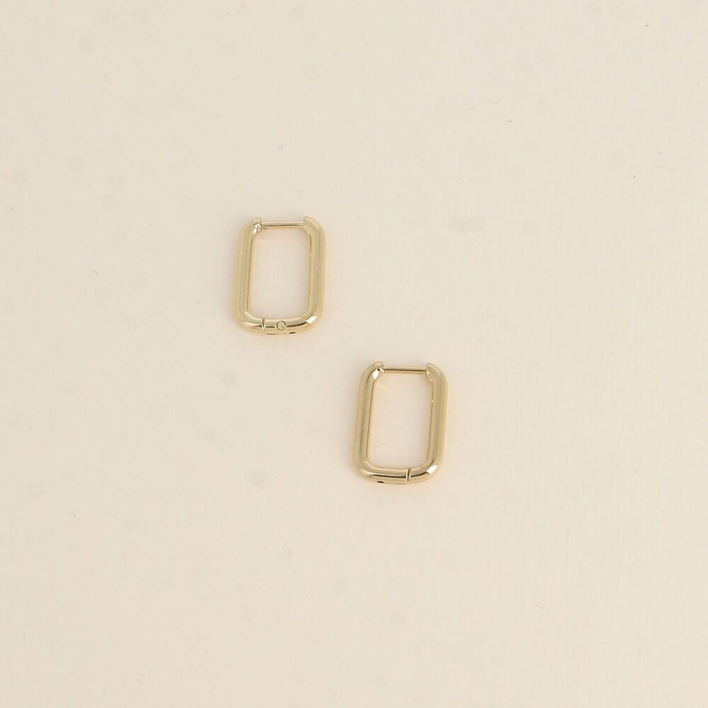 Kreolen - rechteckiger Ring 11x15mm