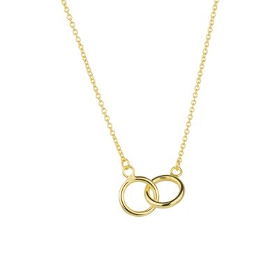 Collier en argent sterling avec cercles entrelacés