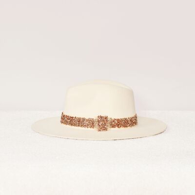 SOMBRERO VICTOR DE FIELTRO CON BRILLO CRUDO