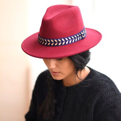 SOMBRERO DE FIELTRO FUCSIA DE JIM