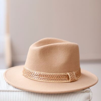 Sombrero de fieltro beige Jim