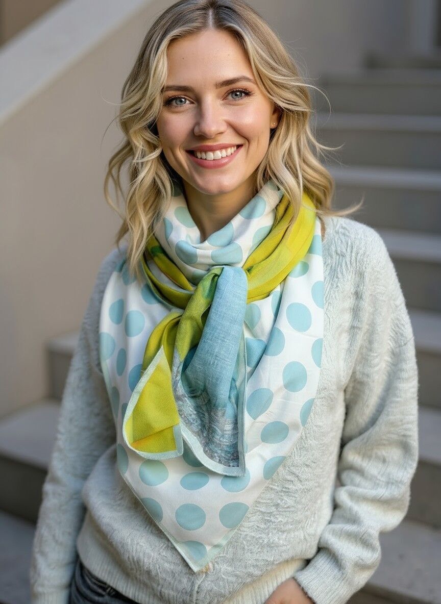 Bufanda hecha a mano (140x140cm) - ref. 7830