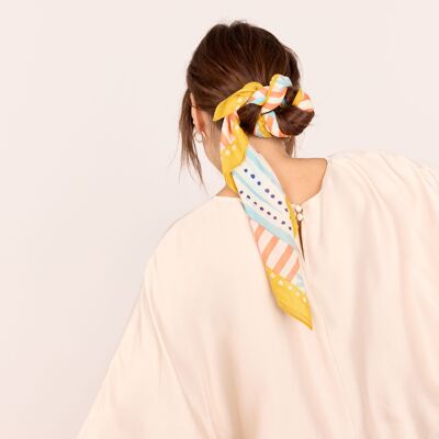 FOULARD COTON BLEU LIBERTE