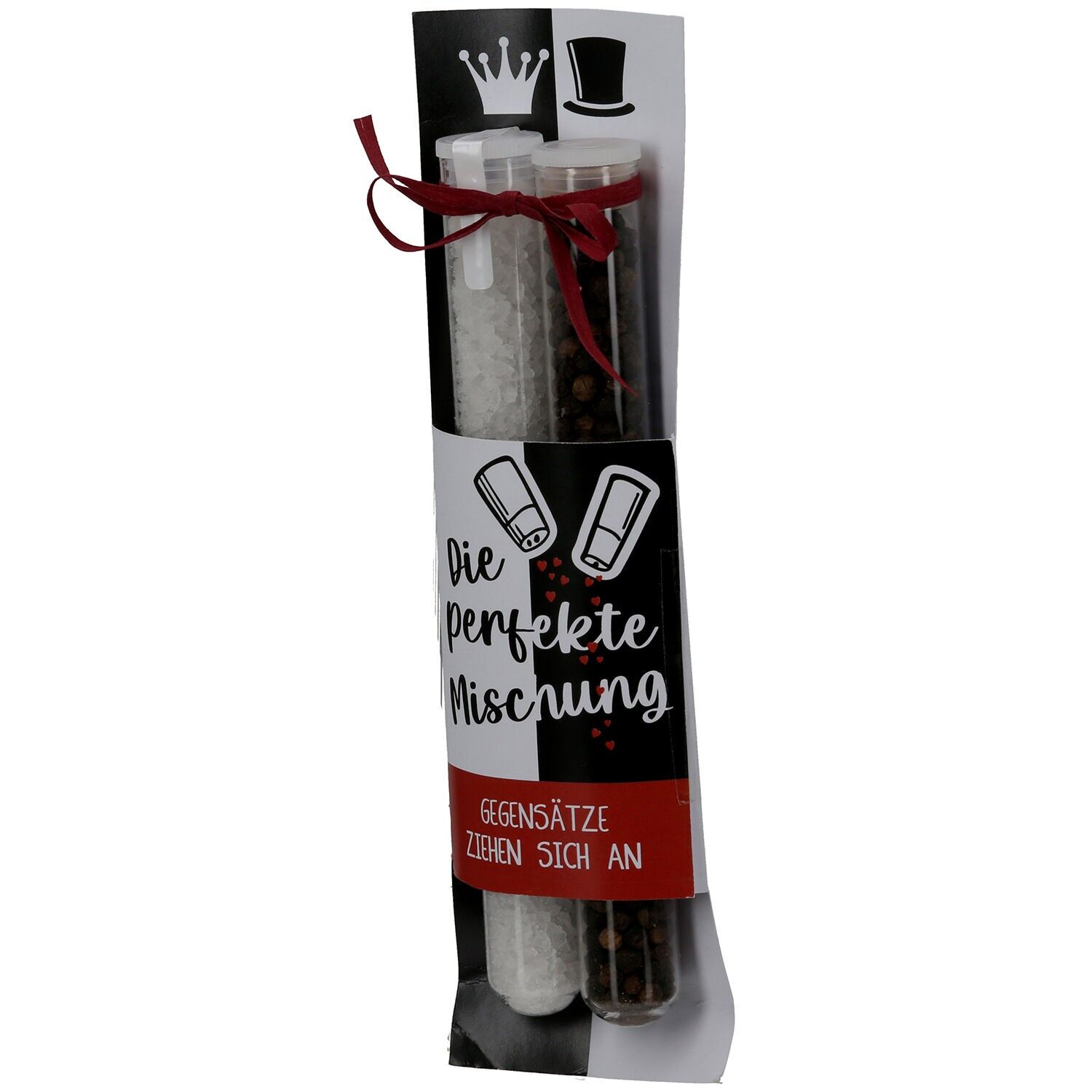Spice in a test tube The perfect mix - salt/pepper