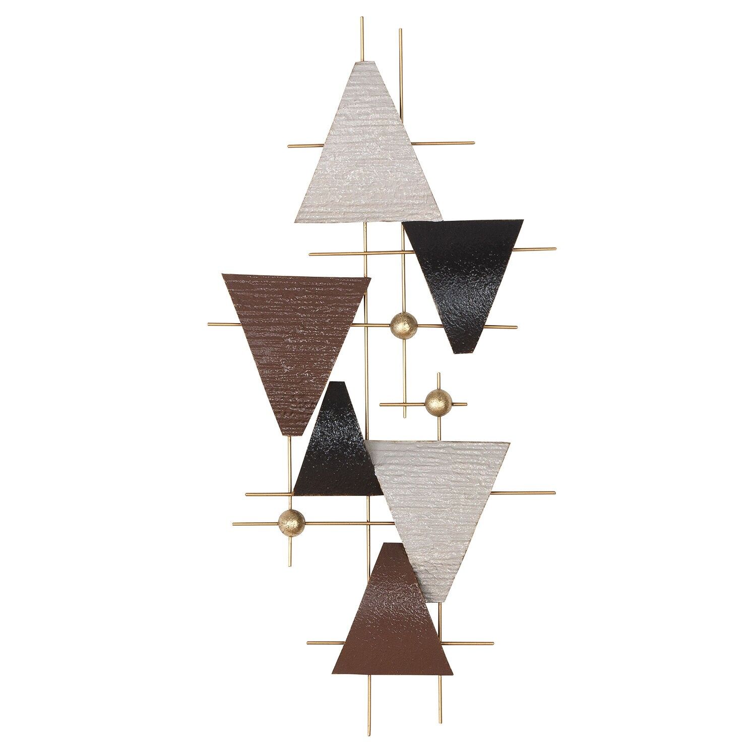 Wandrelief Bandiera anthrazitfarben; beige; braun H. 38 cm