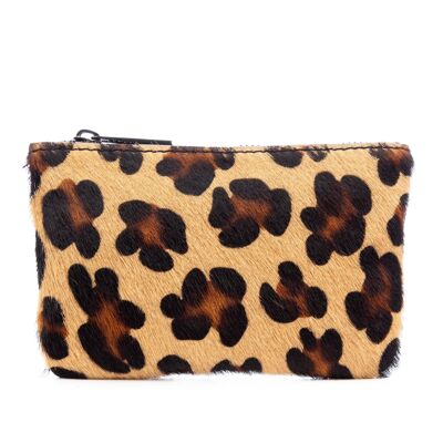 Augusta monedero de piel auténtica Cavallino estampado. Color:Leopardo