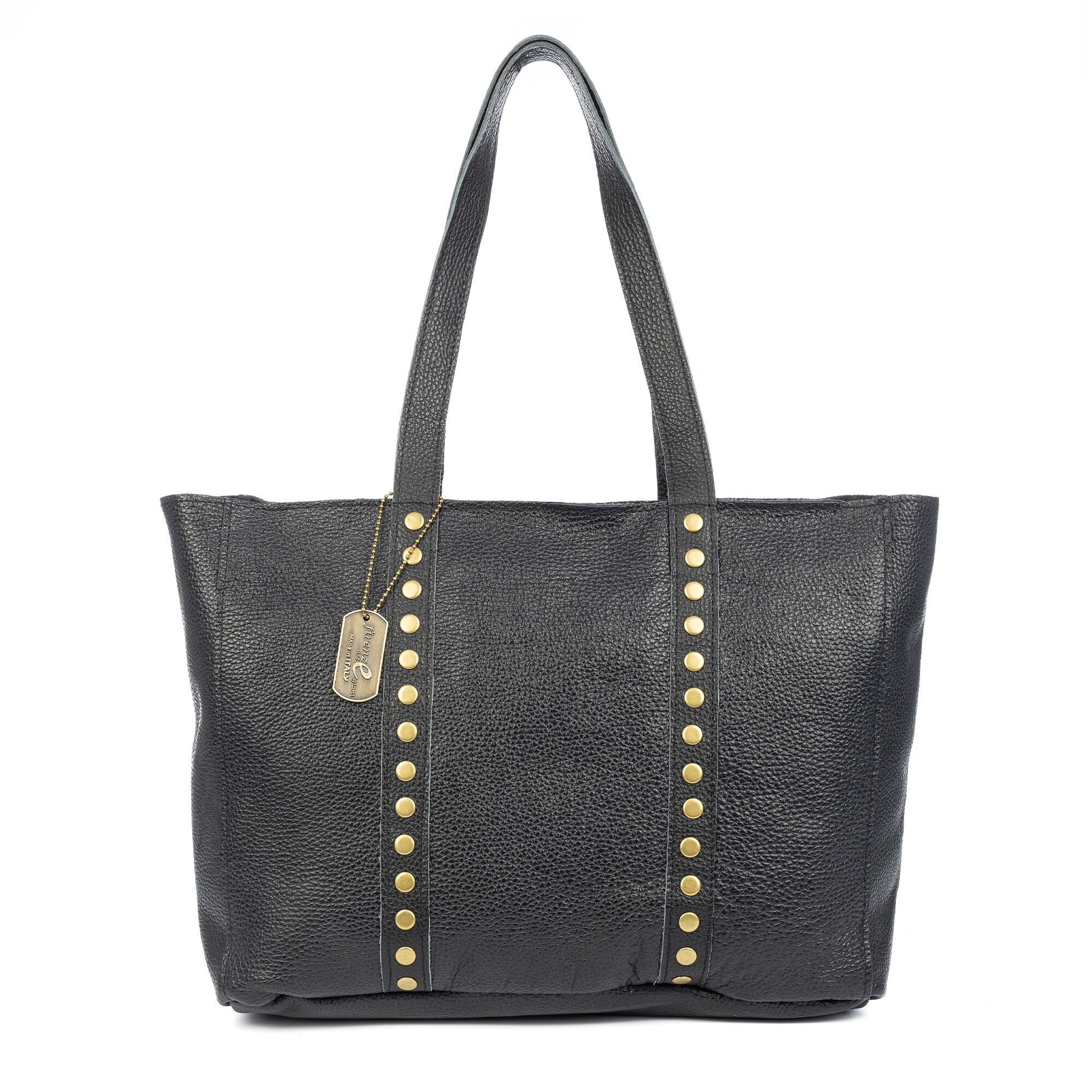 Sac à bandoulière en cuir véritable Austis Dollaro. Couleur : Noir