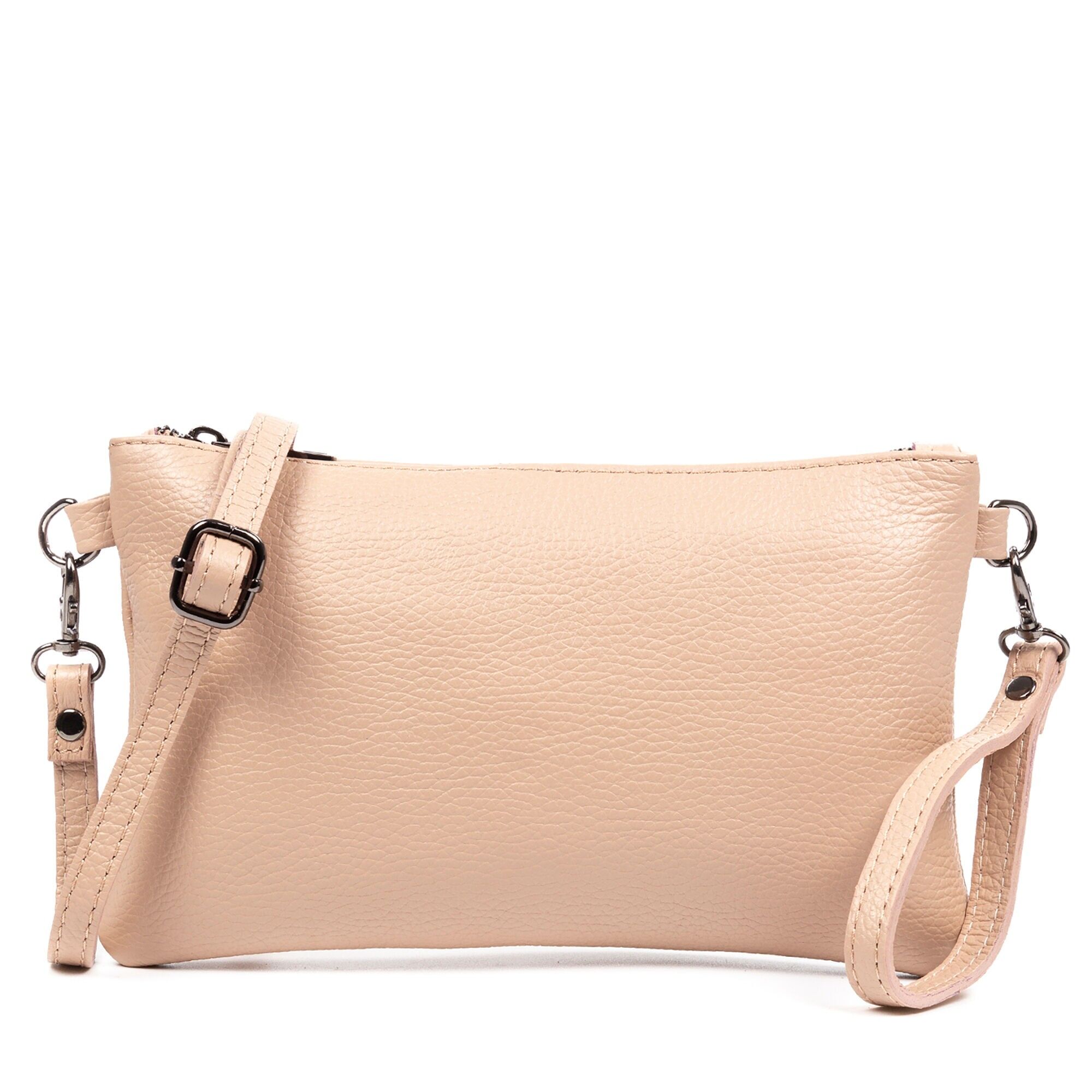 Borsa a tracolla da donna Albenga in vera pelle con finitura dollaro