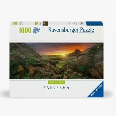 Puzzle Ravensburger 00046 de 1000 piezas: Panorama del sol sobre Islandia