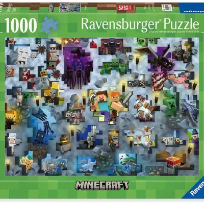 Puzzle Ravensburger 1000 piezas.Minecraft - Desafío 12000422