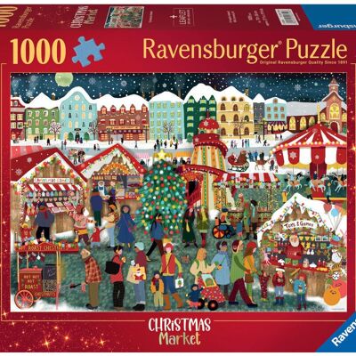 Puzzle Ravensburger 1000 piezas 00729 Arte El Mercado de Navidad