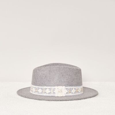 CAPPELLO IN FELTRO GRIGIO GEOMETRICO JIM