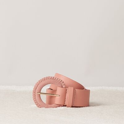 CINTURÓN DE CUERO ROSA ANETTA
