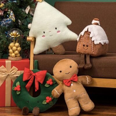 Décoration de Noël en peluche mignonne