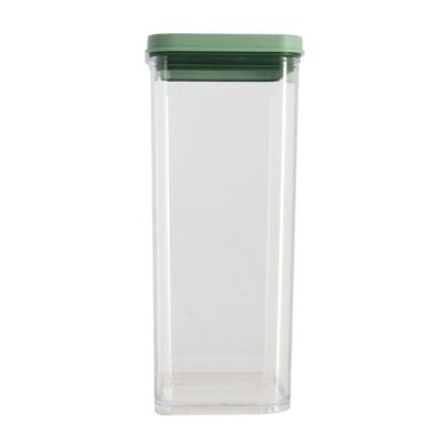 Airtight box 1.5l plastic with green lid