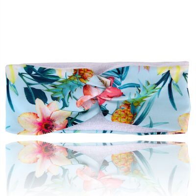 Diadema de licra con frutas tropicales