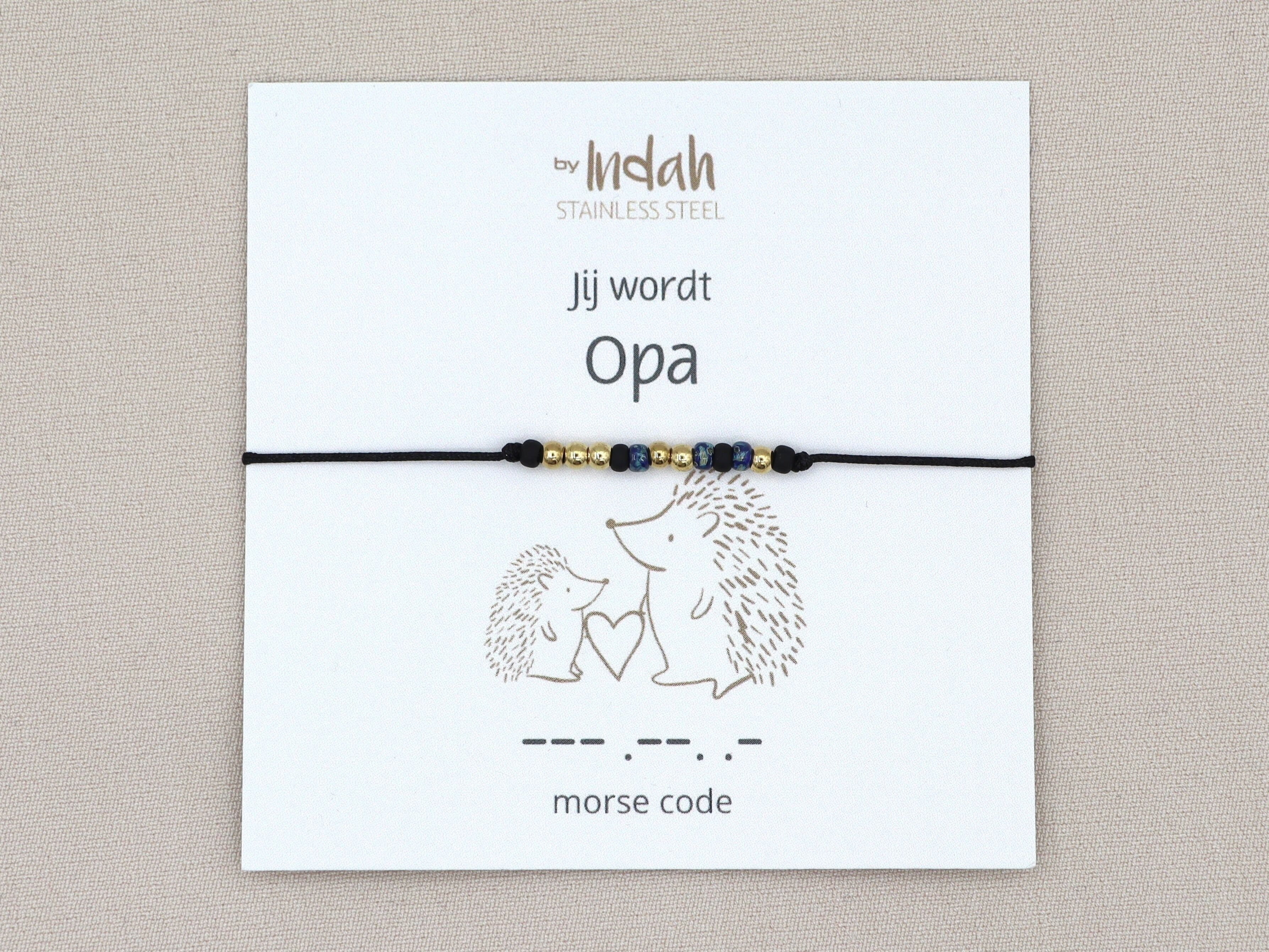 Pulsera código morse vas a ser abuelo, acero inoxidable (plata u oro)