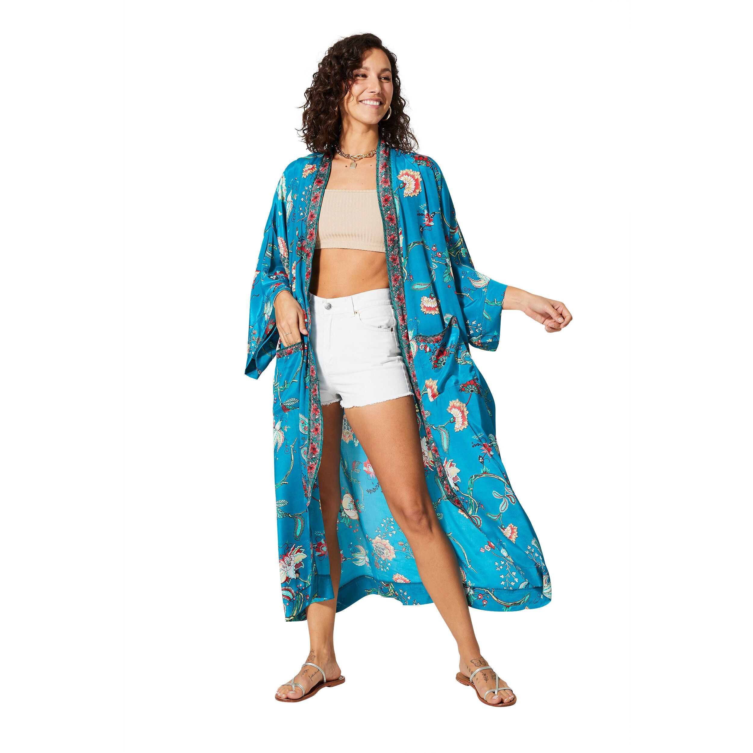 LANGER SOMMERKIMONO MIT 3/4-ÄRMELN MCKIM0102I