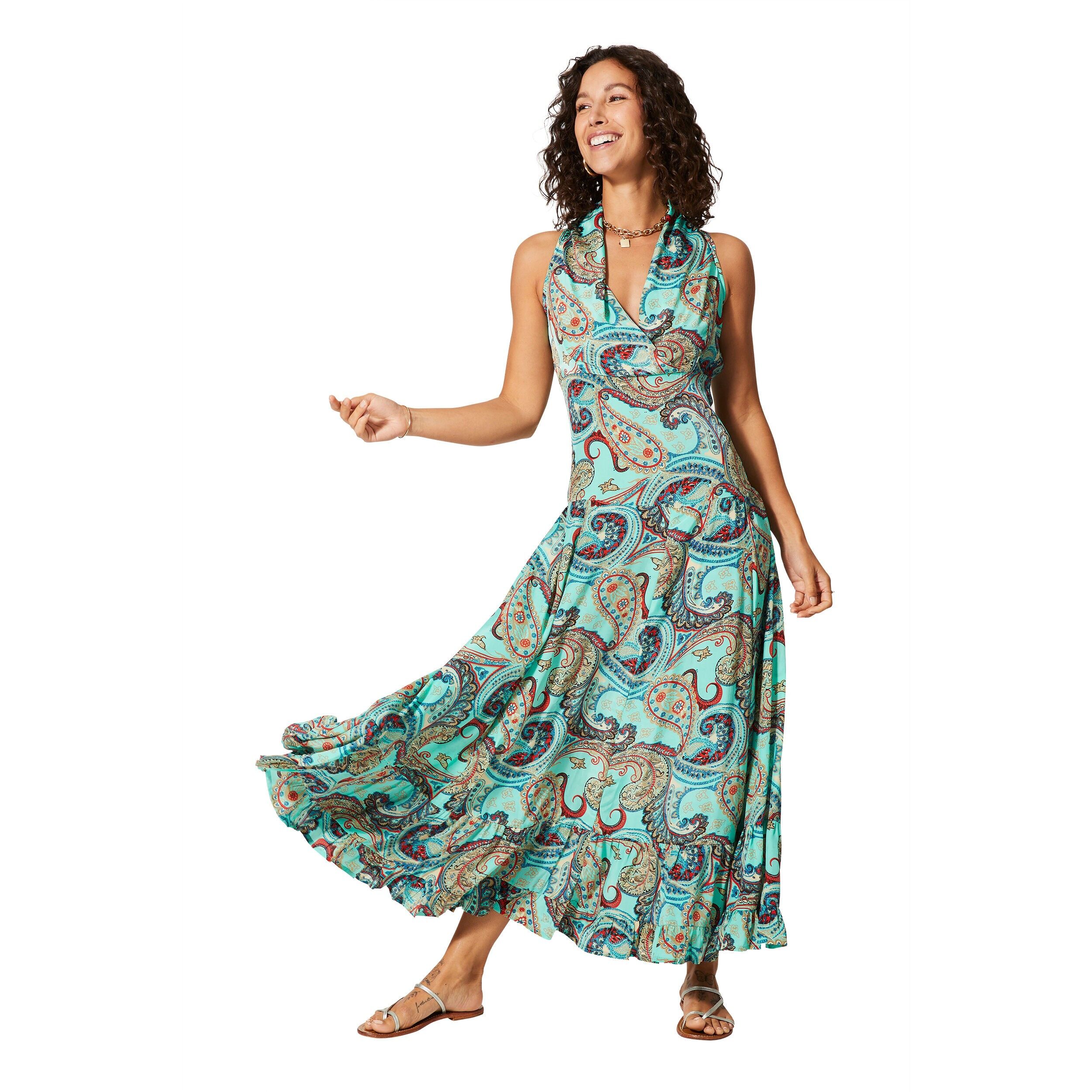 LANGES ÄRMELLOSES SOMMERKLEID MCMAXI0168C