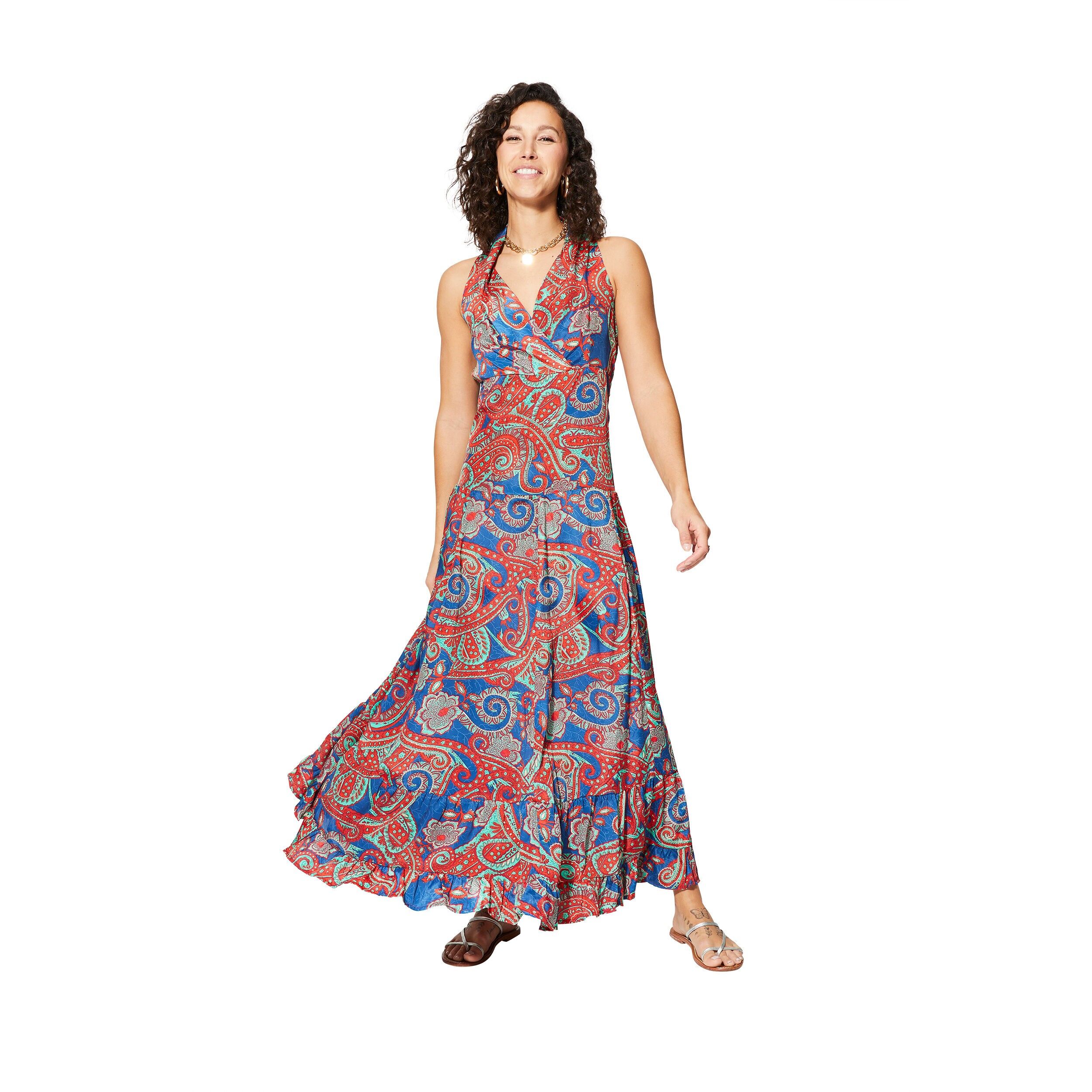 LANGES ÄRMELLOSES SOMMERKLEID MCMAXI0168G