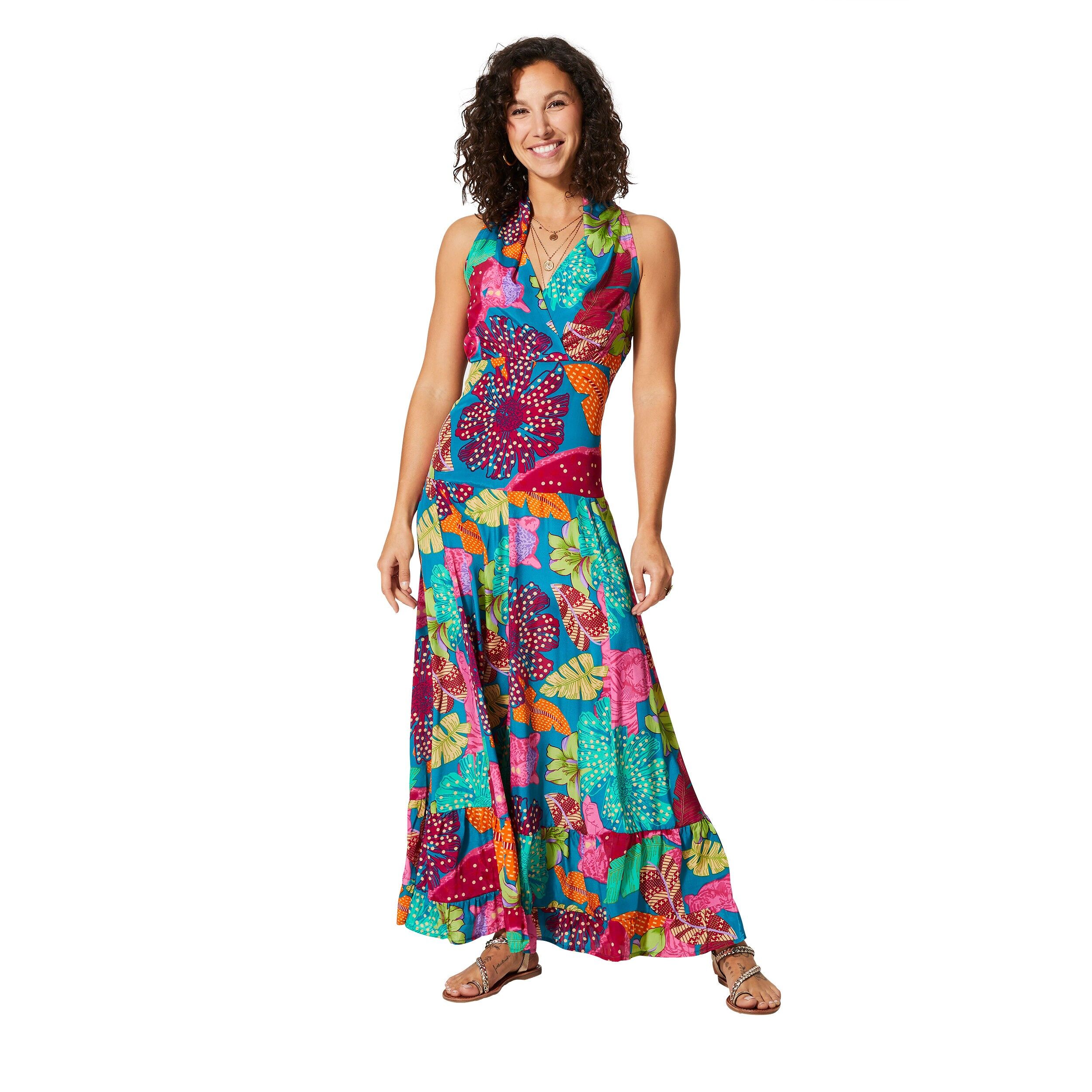 LANGES ÄRMELLOSES SOMMERKLEID MCMAXI0168H